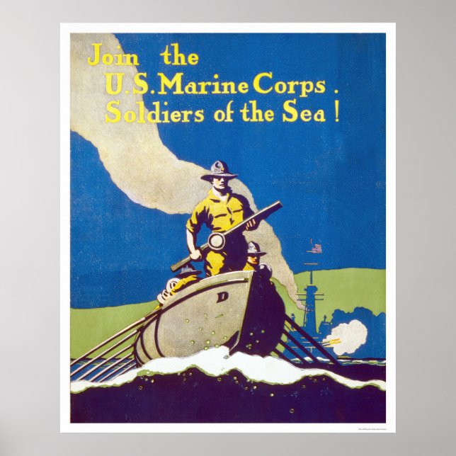 Poster Corps des Marines - Soldats de la Mer ! (Devant)