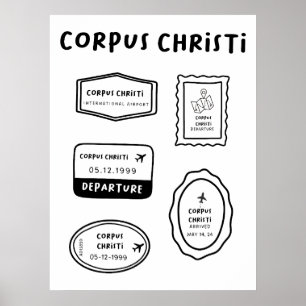 Poster Corpus Christi - Collection de timbres de voyage