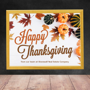 Poster Correctif Citrouille Thanksgiving personnalisé