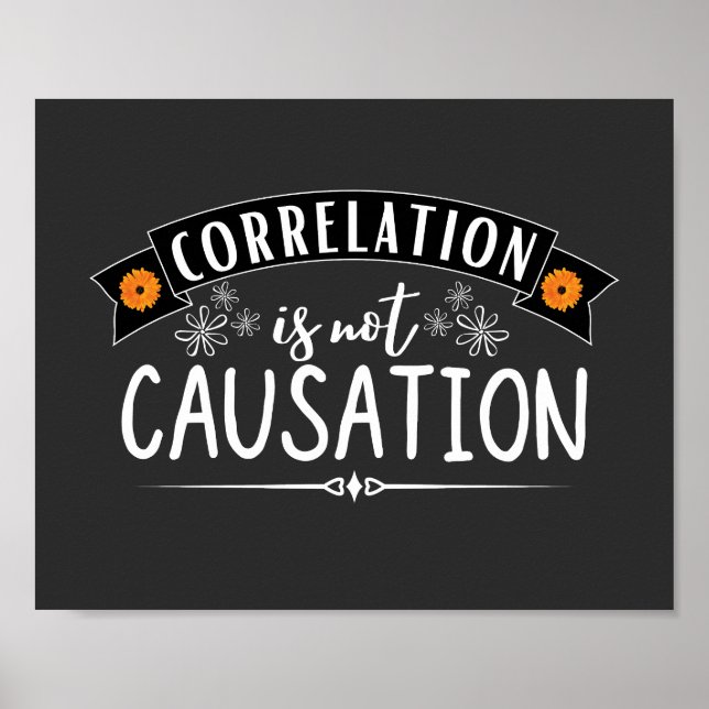 Poster corrélation n'est pas causalité T-shirt Button (Devant)
