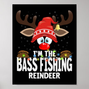 Poster Correspondance de Noël Je suis le renne de pêche B