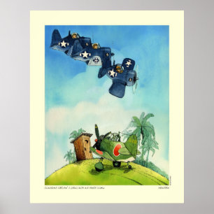 Poster Corsairs Catching'a Zero Avec Son Pantalon