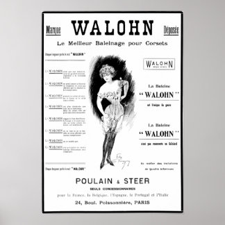 Poster Corset Poulain & Steer