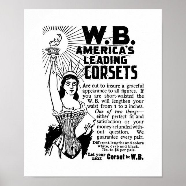 Poster Corsets The Ladies World Janvier 1896 (Devant)