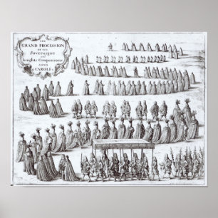 Poster Cortège grand le Sovereign et les chevaliers