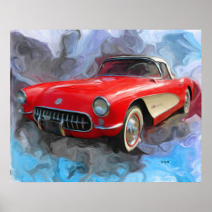 Poster Corvette 1957