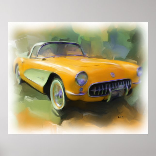 Poster Corvette 1957 (Devant)