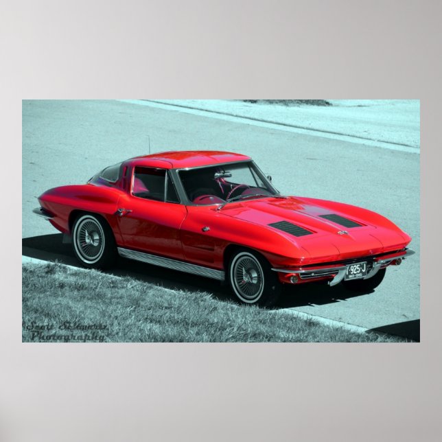 Poster Corvette 1963 (Devant)