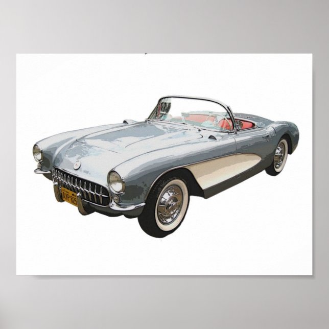 Poster Corvette convertible 1959 (Devant)