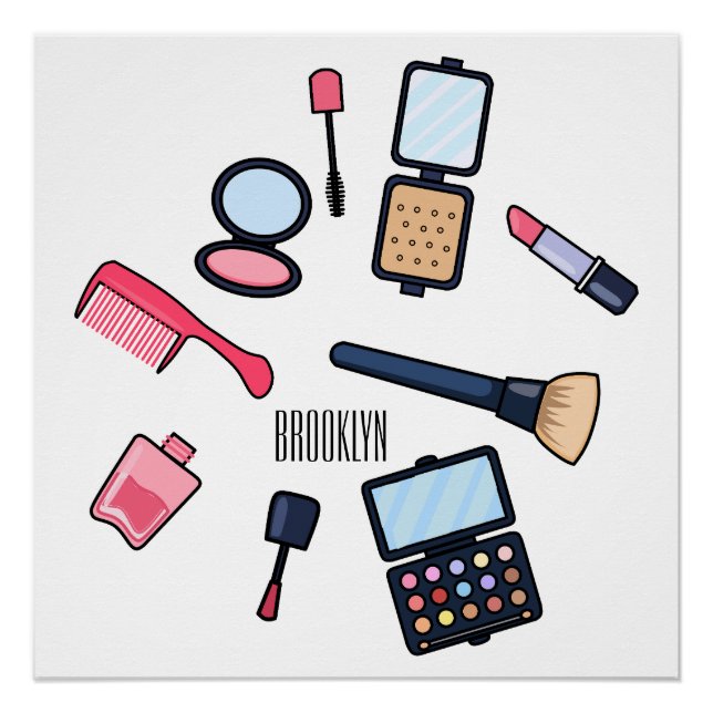 Poster Cosmétique / maquillage illustration (Devant)