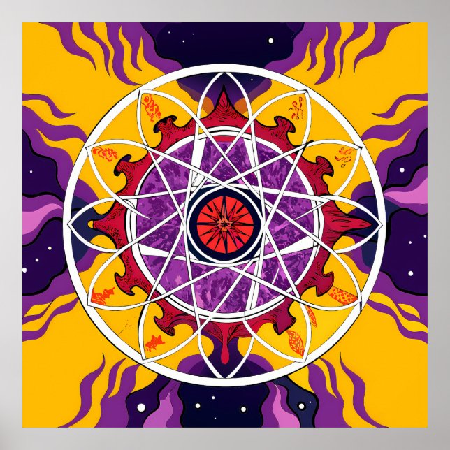 Poster Cosmic Mandala (Devant)