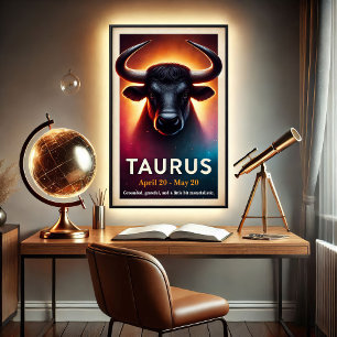 Poster Cosmique Taurus Bull Zodiac