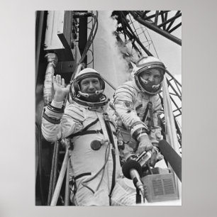 Poster Cosmonautes pour le projet d'essai Apollo-Soyouz
