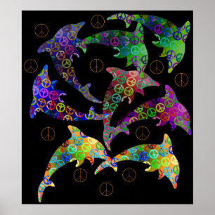 Poster Cosse de paix de dauphin