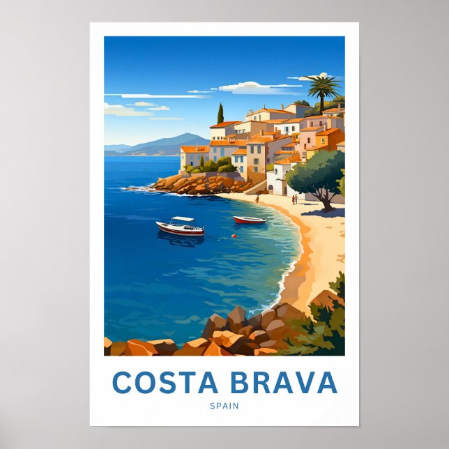 Poster Costa Brava Espagne Imprimer Voyage (Devant)