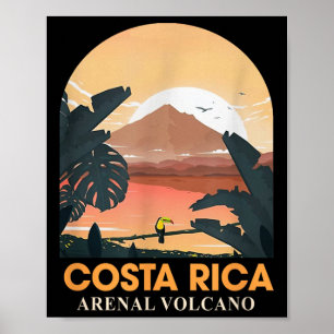 Poster Costa Rica Arenal Volcano Voyage Plage été Vaca
