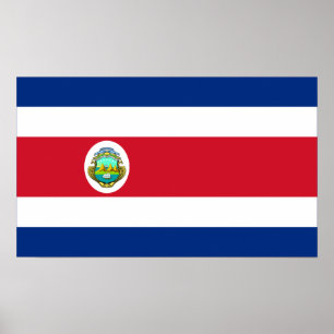 Poster Costa Rica - Le drapeau national du Costa Rica