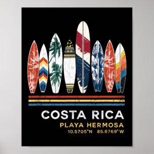 Poster Costa Rica Playa Hermosa Surf 