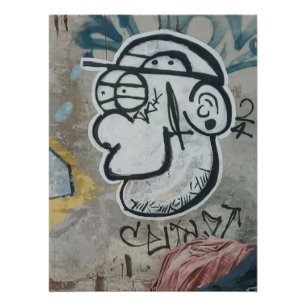 Poster Costa Rica Street Art Man