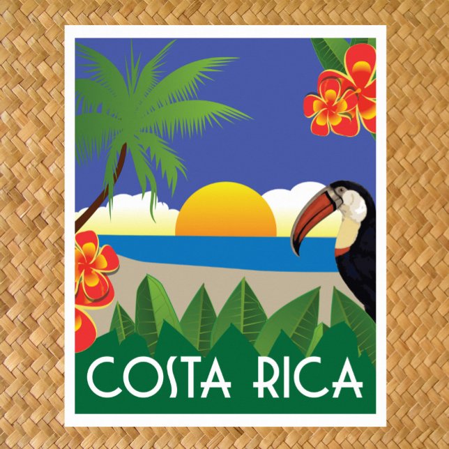 Poster Costa Rica style voyage vintage (Créateur téléchargé)