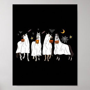 Poster Costume Citrouille Halloween Horse Ghost Boo Pour 