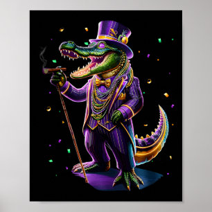 Poster Costume d'alligator Mardi Gras Mardigator pour hom