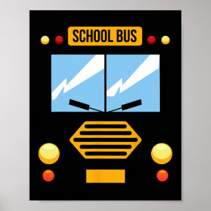 Poster Costume de bus scolaire Cool Easy Vehicle Hallowee