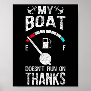 Poster Costume de capitaine de bateau Mon bateau ne fonct