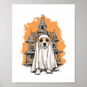 Poster Costume de chien fantôme effrayant