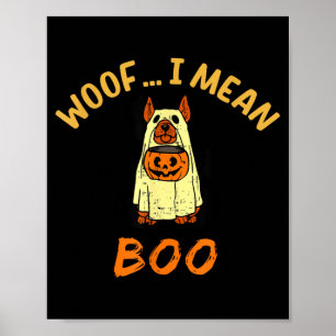 Poster Costume de chien fantôme pour chien Halloween