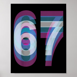 Poster Costume de couple 67 Six Seven Mème Drôle