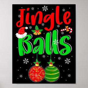 Poster Costume de couple adulte drôle de Noël Jingle Homm