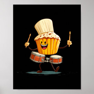 Poster Costume de Cupcake pour Batteur pour Pâtisseries e