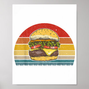 Poster Costume de design Retro Vintage Cheeseburger Hambo