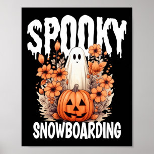 Poster Costume de famille Halloween Snowboard