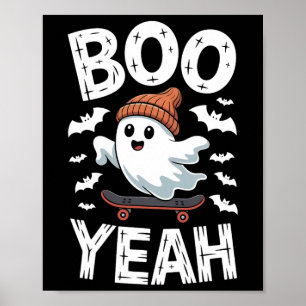 Poster Costume de garçon K Halloween Fantôme Skateboard B