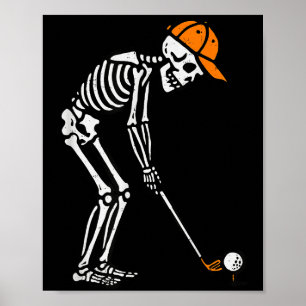 Poster Costume de golf squelette Halloween golfeur père h