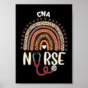 Poster Costume de jour de la infirmière Cna imprimé léopa