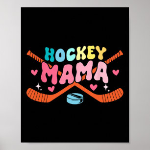 Poster Costume de la fête des pères Mama Joueur de hockey
