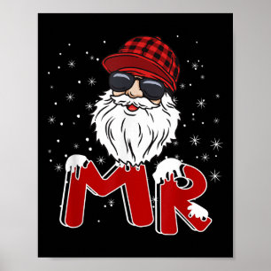 Poster Costume de Monsieur Claus Noël Chapeau de Père Noë