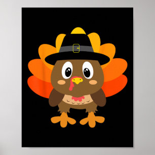 Poster Costume de pèlerinage pour garçons et filles Thank