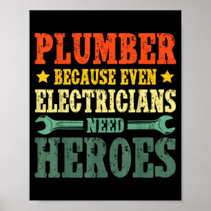 Poster Costume de plombier cool pour hommes femmes outil