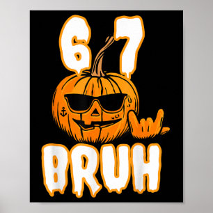 Poster Costume de rotation cérébrale de 67 memes d'Hallow
