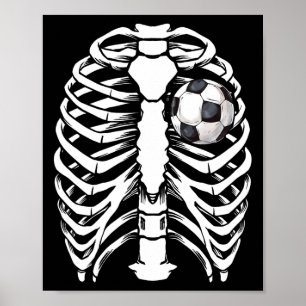Poster Costume de squelette à rayons X de football pour h