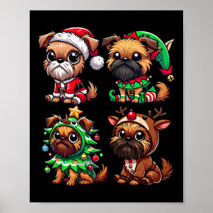 Poster Costume d'elfe Père Noël Griffon de Bruxelles