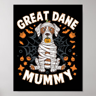 Poster Costume d'Halloween Amoureux des chiens Great Dane