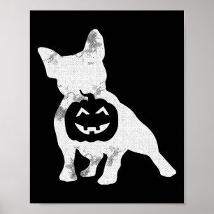 Poster Costume d'Halloween Bulldog Lazy Cute Frenchie Pum