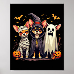Poster Costume d'Halloween Chihuahua Momie Sorcière Fantô