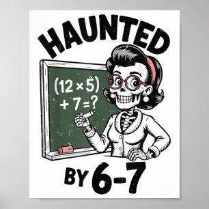Poster Costume d'Halloween de professeur de mathématiques