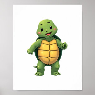 Poster Costume d'Halloween tortue cool sans tête _ Funny 